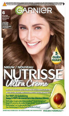 Garnier Nutrisse Ultra Crème 6 Natuurlijk Donkerblond Permanente Haarkleuring