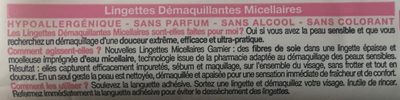 Lingettes démaquillantes micellaires, peaux sensibles.