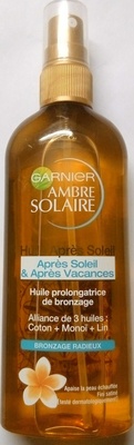 Huile après-soleil & après-vacances