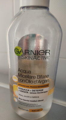 acqua micellare bifase con olio di argan