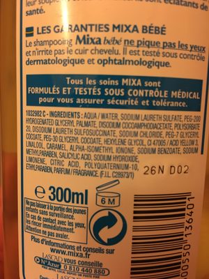 Mixa Bébé Shampoing Tres Doux, Ne Pique Pas Les Yeux