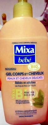 Gel corps et cheveux bébés et adultes Aloe Vera