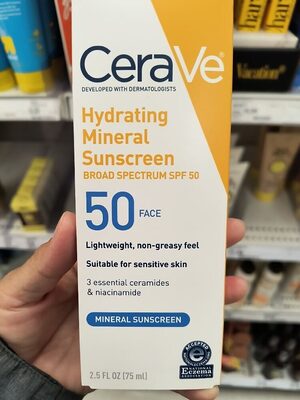 Hydrating mineral sunscreen spf50