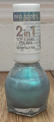 2 in 1 Top & Nail Polish Glow Glitter