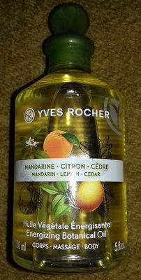 Huile végétale énergisante mandarine citron cèdre