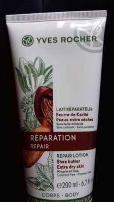 lait réparateur beurre de karité peaux extra sèches