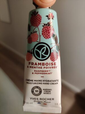 crème mains hydratante framboise et menthe poivrée