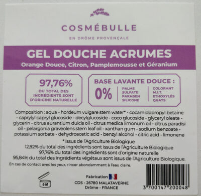 Gel douche agrumes