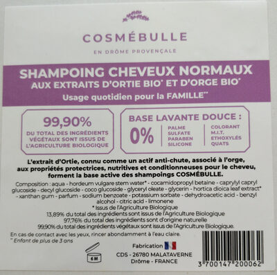 Shampoing cheveux normaux