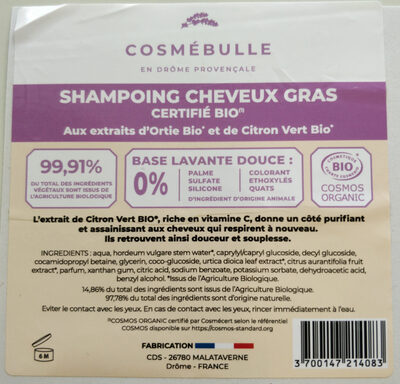 Shampoing cheveux gras
