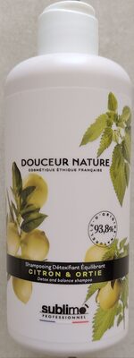 Shampooing détoxifiant équilibrant citron & ortie