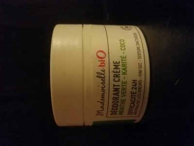 Déodorant crème menthe verte karité coco