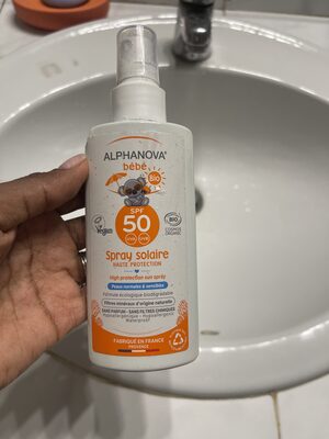 spray solaire haute protection 50 bebe