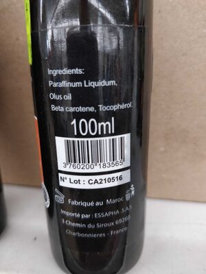 Huile cosmétique de carotte