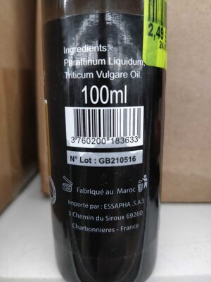 Huile cosmétique de germe de blé