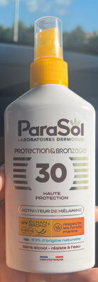 Spray protection et bronzage