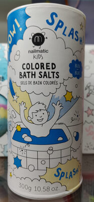 Sels de bain colorés bleu