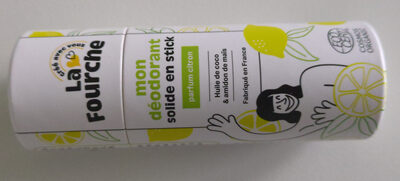 Déodorant solide en stick parfum citron