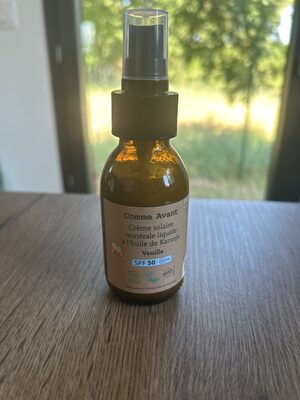 Crème solaire minérale liquide à l’huile de Karanja Vanille