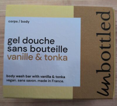 Gel douche sans bouteille Vanille et Tonka