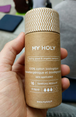 Tampons 100% coton biologique, hypoallergénique et biodégradable
