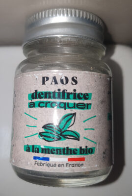dentifrice à croquer à la menthe bio