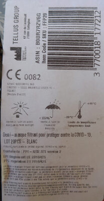 Demi-masque filtrant pour protéger contre la COVID-19