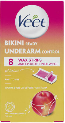Veet Bikini Ready Underarm Control Wax Strips 8stk