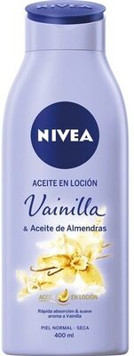 Aceite en loción vainilla y aceite de almendras