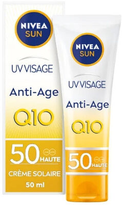 Crème Visage Solaire Anti-Rides UV Q10 FPS 50