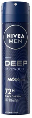 NIVEA Men Deep Black Carbon Dark Wood Antitranspirant Spray