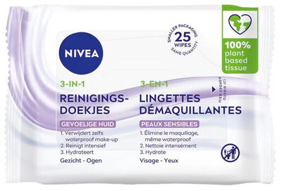 NIVEA 3-In-1 Sensitive Reinigingsdoekjes