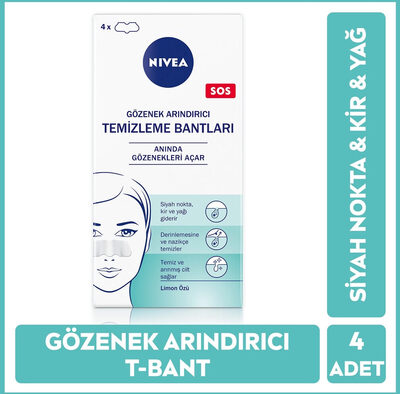 Nivea Siyah Nokta Temizleyici ve Gözenek Arındırıcı Burun T-Bant 1 Kutu