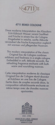 no 4711 Remix Cologne Anniversary Edition