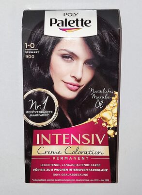 Intensiv Creme Coloration Permanent -  1-0/900 Schwarz