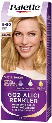 Palette Göz Alıcı Renkler Saç Boyası 9-50 Altın Sarı