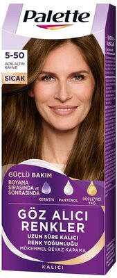 Palette Göz Alıcı Renkler Saç Boyası 5-50 Açık Altın Kahve