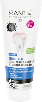 Gel dentifrice sans fluor vitamine B12