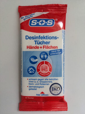 SOS Desinfektionstücher Hände + Flächen