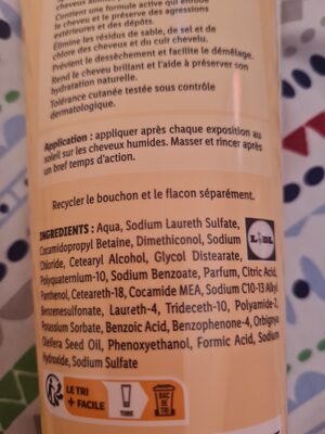 shampooing 2 en 1 apres soleil