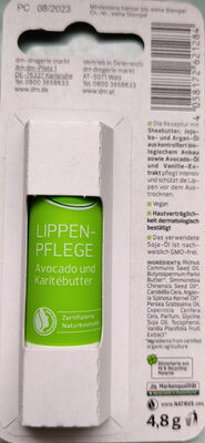 Lippenpflege Avocado und Karitébutter