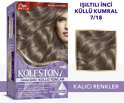 Wella Koleston 7 Kit Sonsuz Işıltılı Küllü Tonlar 7/18 Işıltılı İnci Küllü Kumral