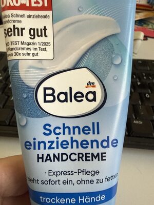Schnell einziehende Handcreme