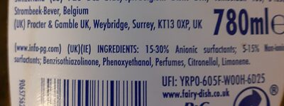 Washing up liquid lemon
