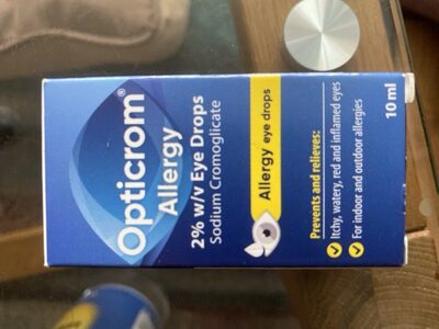Opticrom allergy eye drops