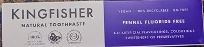 NATURAL TOOTHPASTE FENNEL FLUORIDE FREE