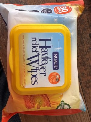 Hayfever relief wipes