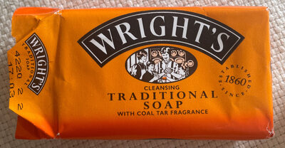 Cleansing traditional soap with coal tar fragrance
