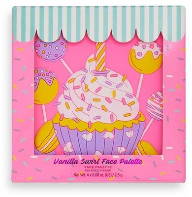Birthday cake face palette, vanilla swirl