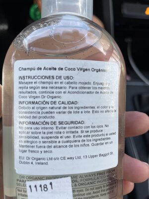 Organic virgin coconut oil shampoo